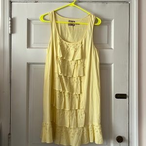 Juicy Couture Yellow Tiered Ruffle Daisy Dress
